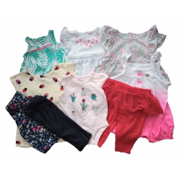 10pc Baby Girl Clothing Lot sz NB/3M/0-3M Infant - Picture 1 of 12